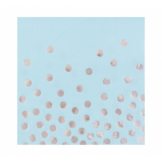 Salvetes, Zils ar sudraba punktiņiem, 12 gb, (33 cm)