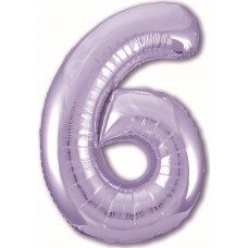 Цифра 6, Фиолетовая, (102 см)