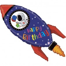 Космическая ракета, Happy Birthday, (102 cм)
