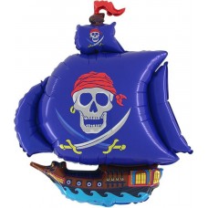 Pirātu kuģis, Zils, (104 cm)