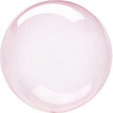 Прозрачный шар, Тёмно-розовый, (40 см)