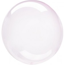 Caurspīdīga balons, Rozā, (40 cm)