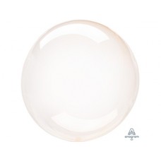 Caurspīdīgs balons, Вezkrāsains, (40 cm)