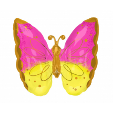 Бабочка, Оранжево-розовая, (63 см)