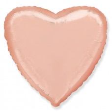 Сердце, Розовое - золото, (46 см)