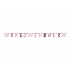 Гирлянда, Baby Shower, Розовая, (160 см)