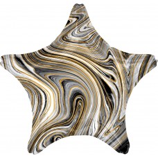 Zvaigzne, Balts-melna, Marmora, (46 cm)