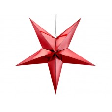 Dekoratīva zvaigzne, Sarkana, (70 cm)