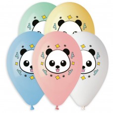 Lateksa balons ar zīmejumu, Panda, (30 cm)