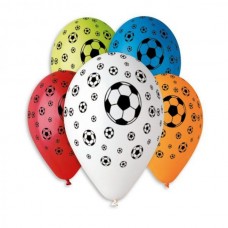 Lateksa balons ar zīmejumu, Futbola bumbas, (30 cm)