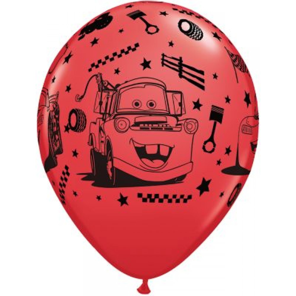 Lateksa balons ar zīmejumu, Auto Cars, (30 сm)
