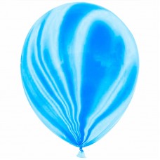 Lateksa balons ar zīmejumu, Zils, (30 cm)