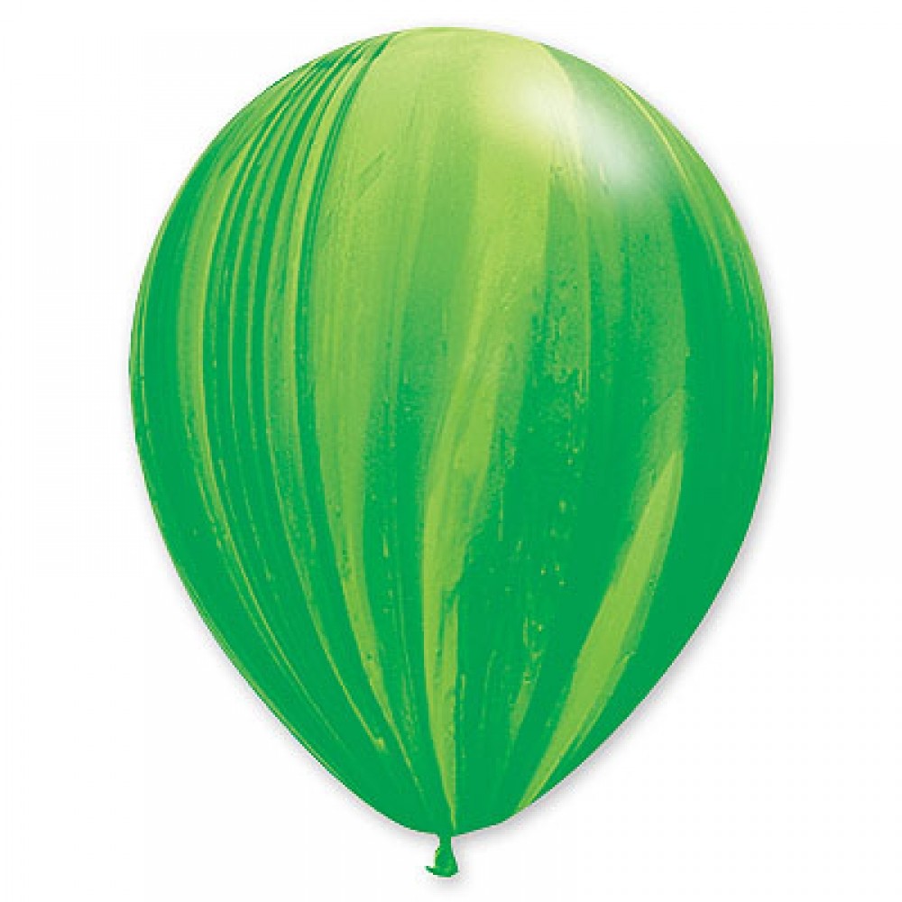 Lateksa balons ar zīmejumu, Zaļš, (30 cm)