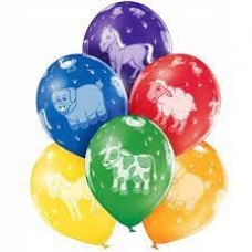 Lateksa balons ar zīmejumu, Mājdzīvnieki, (30 cm)