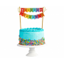 Топпер в торт, Happy Birthday, Цветной, (19,5 см)