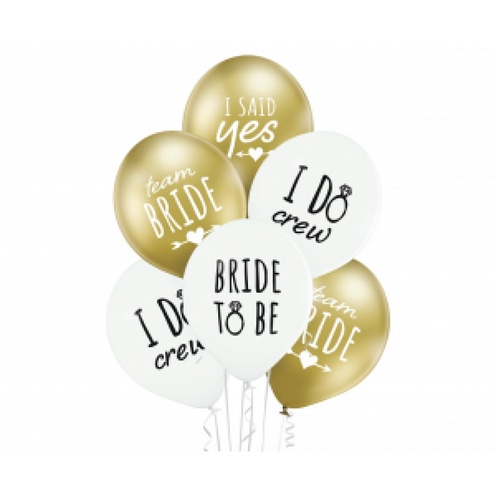 Lateksa balons ar zīmejumu, Bride to Be, Pastel+ Glossy, (30 cm)