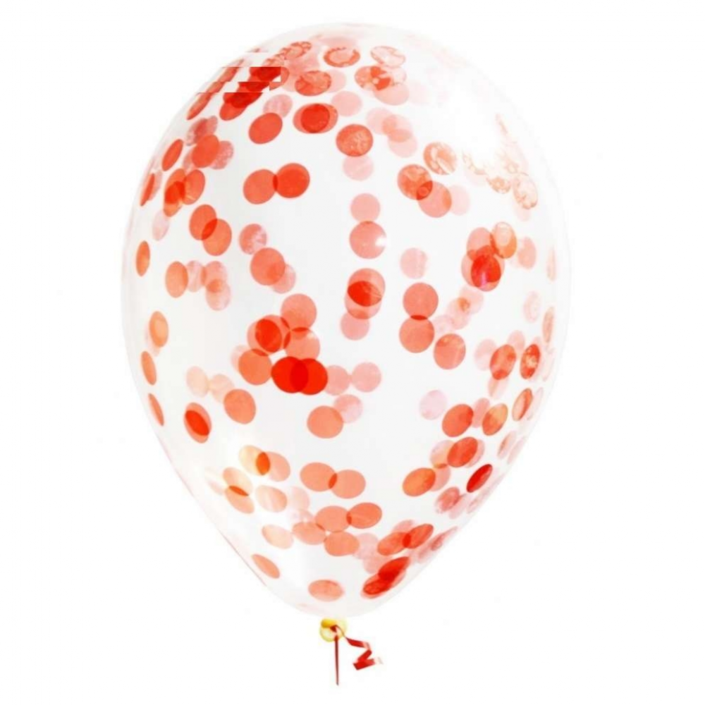 Balons ar konfeti, Oranžs, (30 cm)
