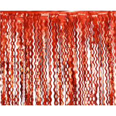Декоративная штора, Красный, (100 х 200 см)