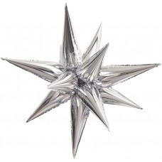 Звезда 3D, Серебро, (95 см)