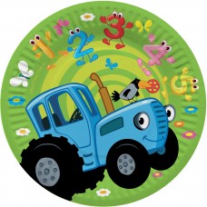 Šķīviši, Zilais traktors, Daudz laimes dzimšanas dienā, 6 gab. (18 cm)