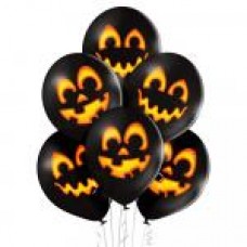 Lateksa balons ar zīmejumu, Helovīna ballīte, (30 cm)