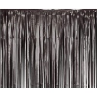 Dekoratīvie aizkari, Melns matets, (100x200 cm)