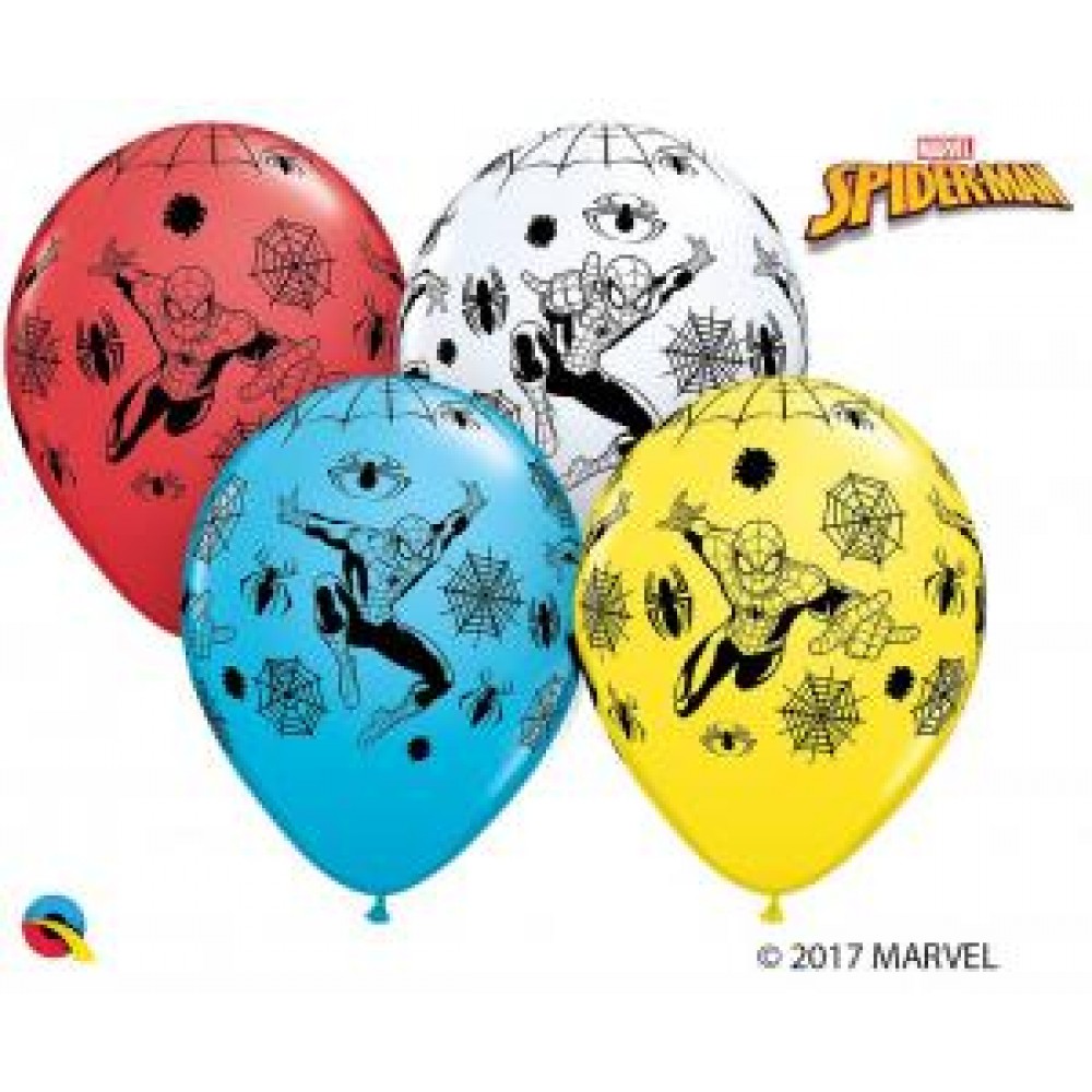 Lateksa balons ar zīmejumu, Spider-Man, Daudzkrasains, (30 cm)