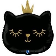 Котик с короной, Чёрный, (66 см)