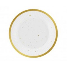 Šķīviši, Zelta punktiņi, 6 gb, (18 cm)