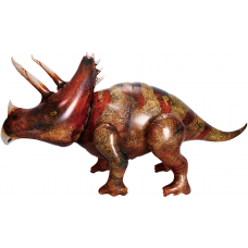Dinozaurs Triceratops, Bruns, Staigājošs, (135 cm)