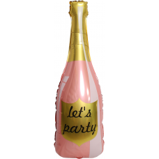 Šampanieša pudele, Rozā, (102 cm)