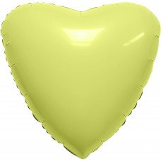 Сердце, Лимон, Сатин, (46 см)