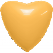 Сердце, Светло-персиковый, Сатин, (46 см)