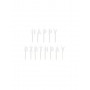 Свечи, С днём рождения, Белые, 13 шт, (2,5 см)