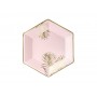 Šķīviši, Gaiši rozā ar lapas, 6gb, (23cm)