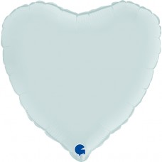 Сердце, Голубой, Сатин, (46 см)