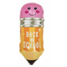 Balons (29'/74 cm), Skolas zīmulis, rozā un dzeltens