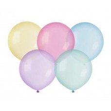 Lateksa balons, Caurspīdīgs, Miks, (48 cm)