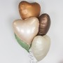 Сердце, Карамель, Сатин, (46 см)