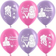 Lateksa balons ar zīmejumu, Barbie, (30 cm)