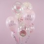 Lateksa balons ar zīmejumu, Ura meitene!, Krievu val, (30 cm)
