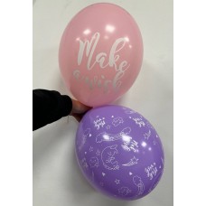 Lateksa balons ar zīmejumu, Ievēlies vēlēšanos, (30 cm)