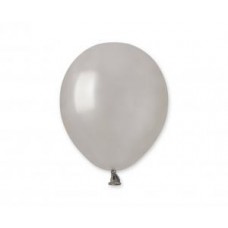 Lateksa balons, Metallic Silver, (13 cm)