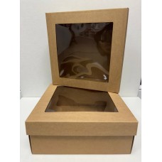 Dāvanu kaste, ar logu, (26x26 cm)