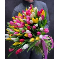 Букет цветов N1, (101 тюльпан)