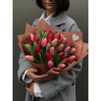 Букет цветов N2, (21 тюльпан)