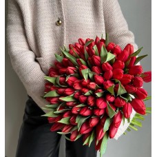 Букет цветов N4, (71 тюльпан)