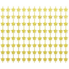 Dekoratīvie aizkari, Zvaigznes, Dzeltens, (100x200 cm)