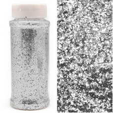 Glitter, Sudrabs, 90 gr, (1 mm)