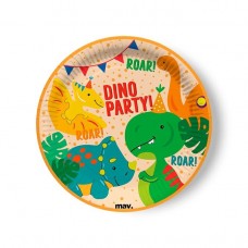 Šķīviši, Dino Party, 8 gb, (22.7 cm)